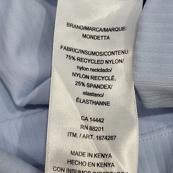 Mondetta Active Ribbed Active Top Shirt Pullover Long Sleeve Blue Womens X-Large - Picture 8 of 10